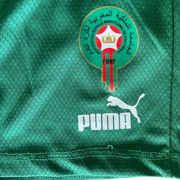 Kids Morocco Soccer Jersey Set Puma FRMF Football Kit Shirt & Shorts Size 4 - Picture 10 of 14